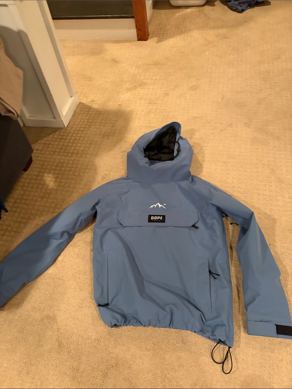 DOPE Kids' Dusty Blue Hooded Rain Anorak